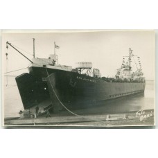 ARGENTINA 1947 FOTO TAMAÑO TARJETA POSTAL DEL EX BARCO DE DESEMBARCO 